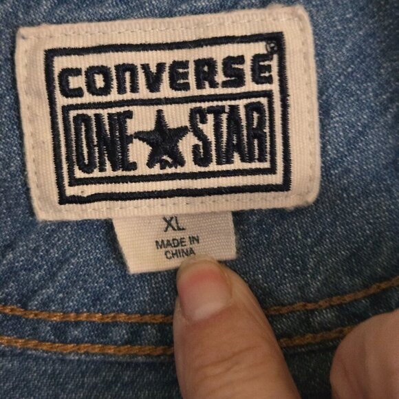 Converse One Star Vintage Snap Western Denim Cotton Shirt Size XL - Picture 4 of 5